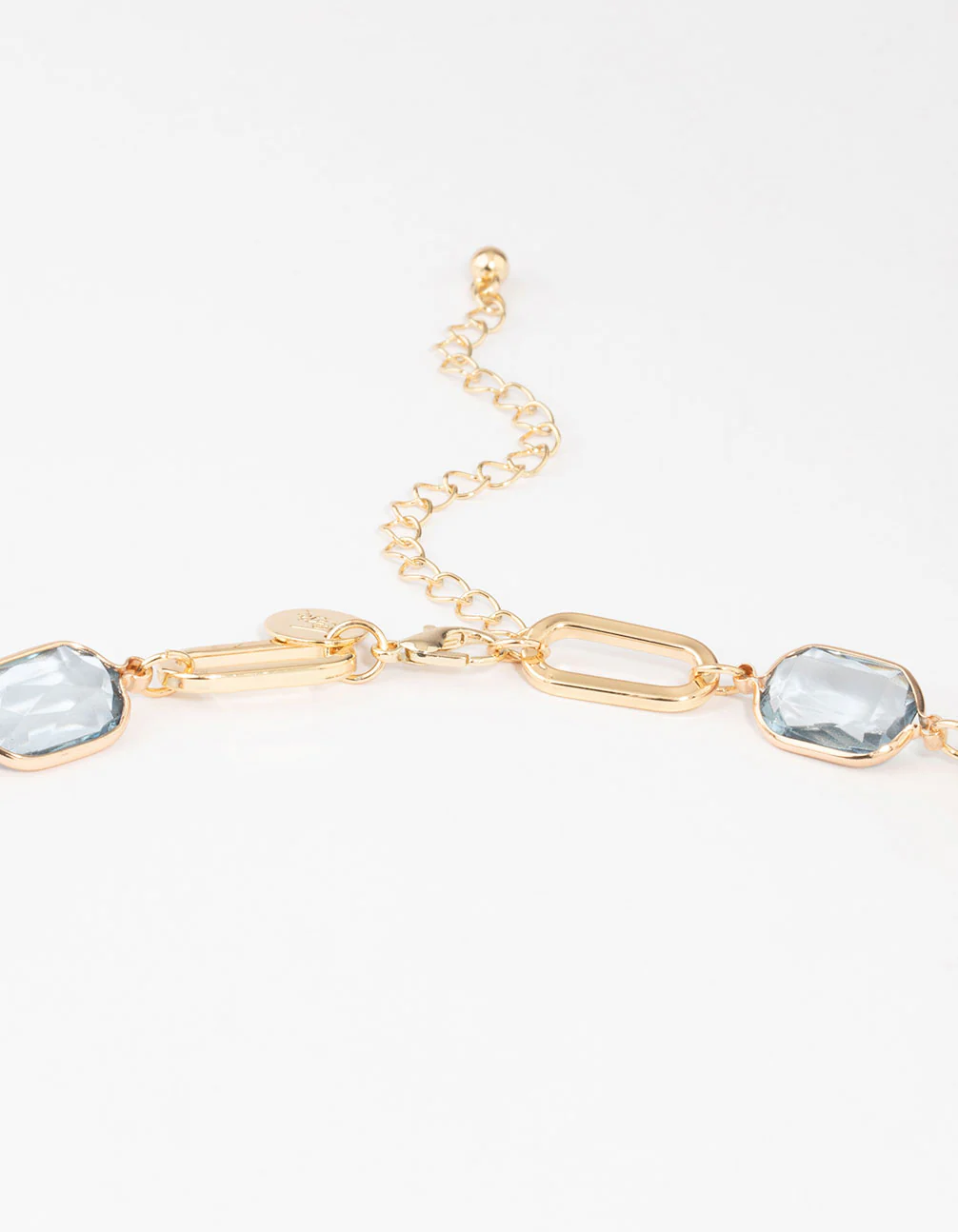 Gold Organic Stone Station Necklace - Image 3