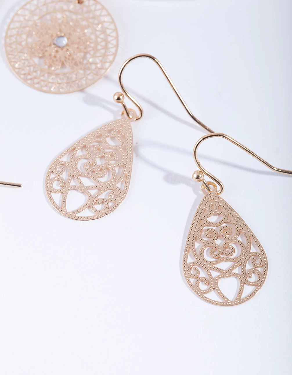 Gold Ornate Stamp Earring Pack - Image 2