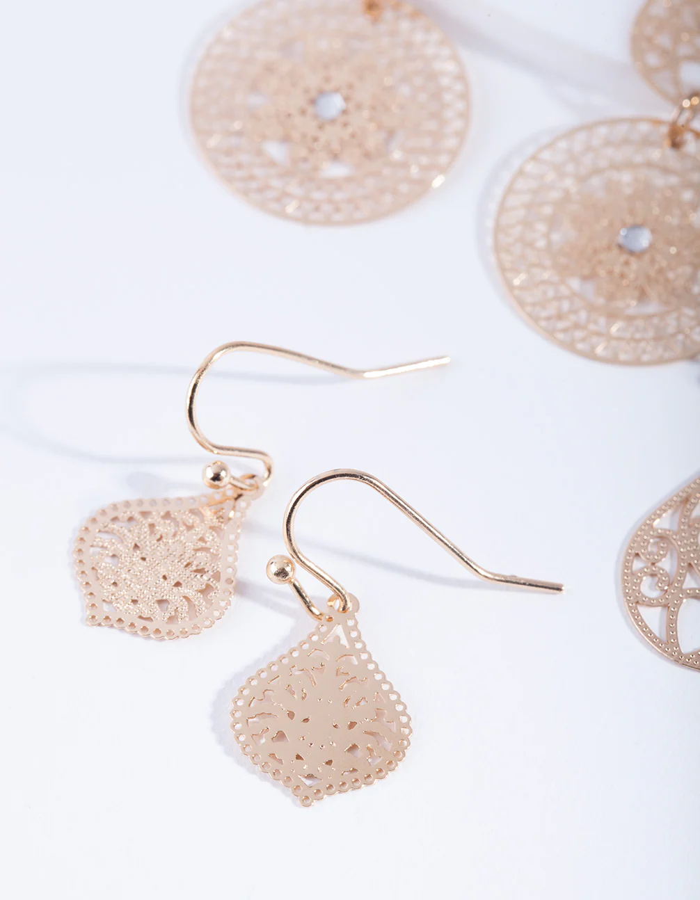 Gold Ornate Stamp Earring Pack - Image 3