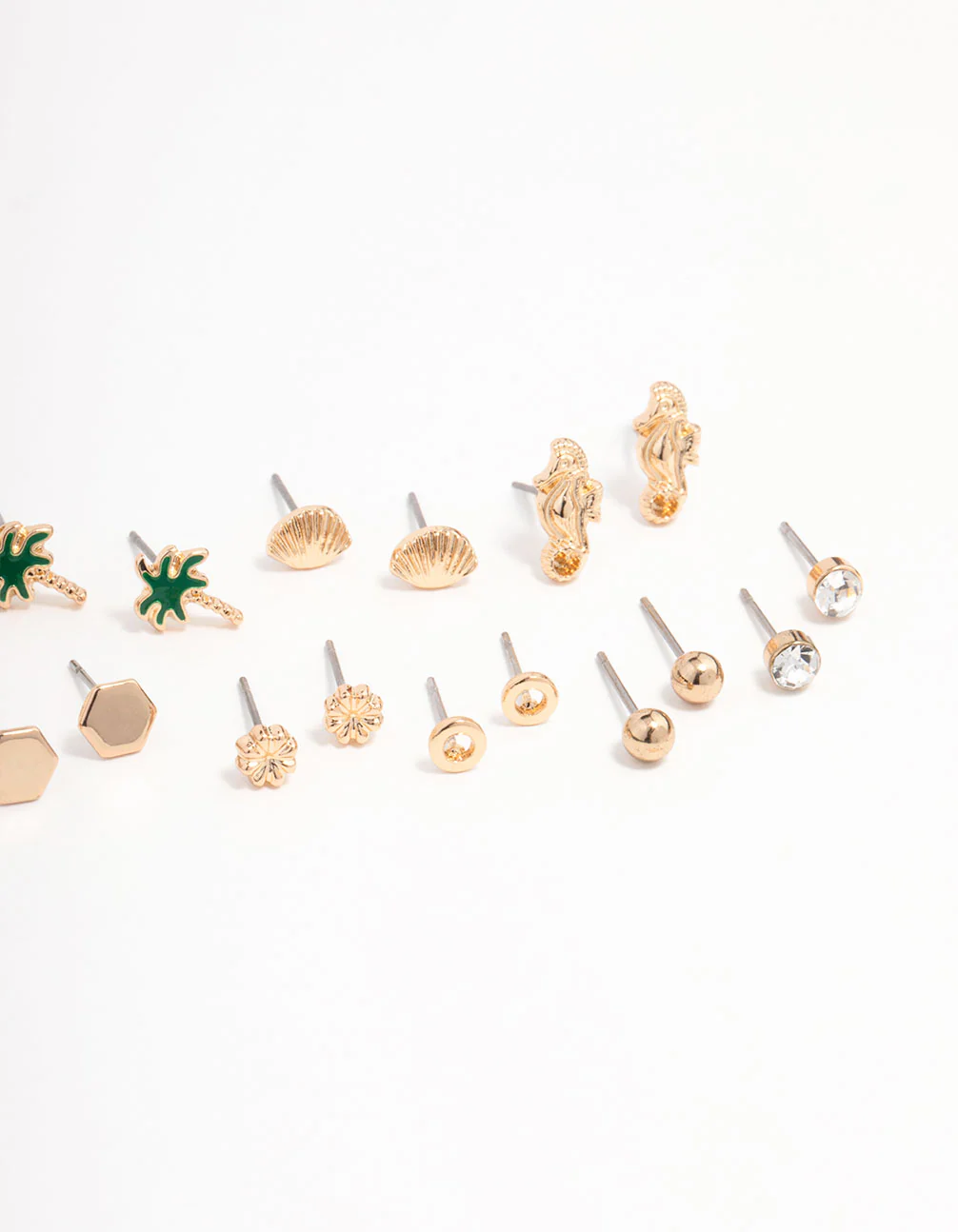 Gold Palm Tree Diamante Earring 12-Pack - Image 3