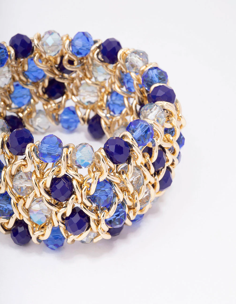 Gold Pave Multi-Stone Statement Bangle - Image 2
