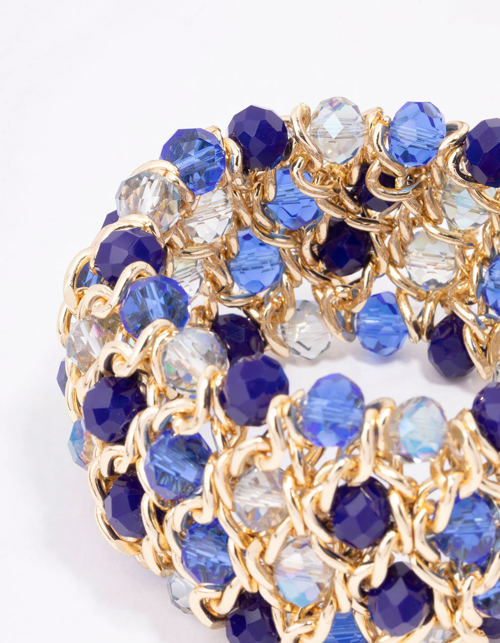 Gold Pave Multi-Stone Statement Bangle - Image 3