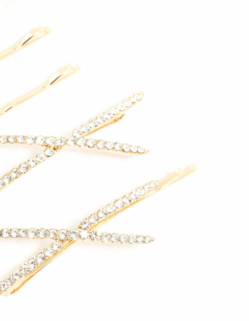 Gold Pave & Single Diamante Slides 6-Pack - Image 3
