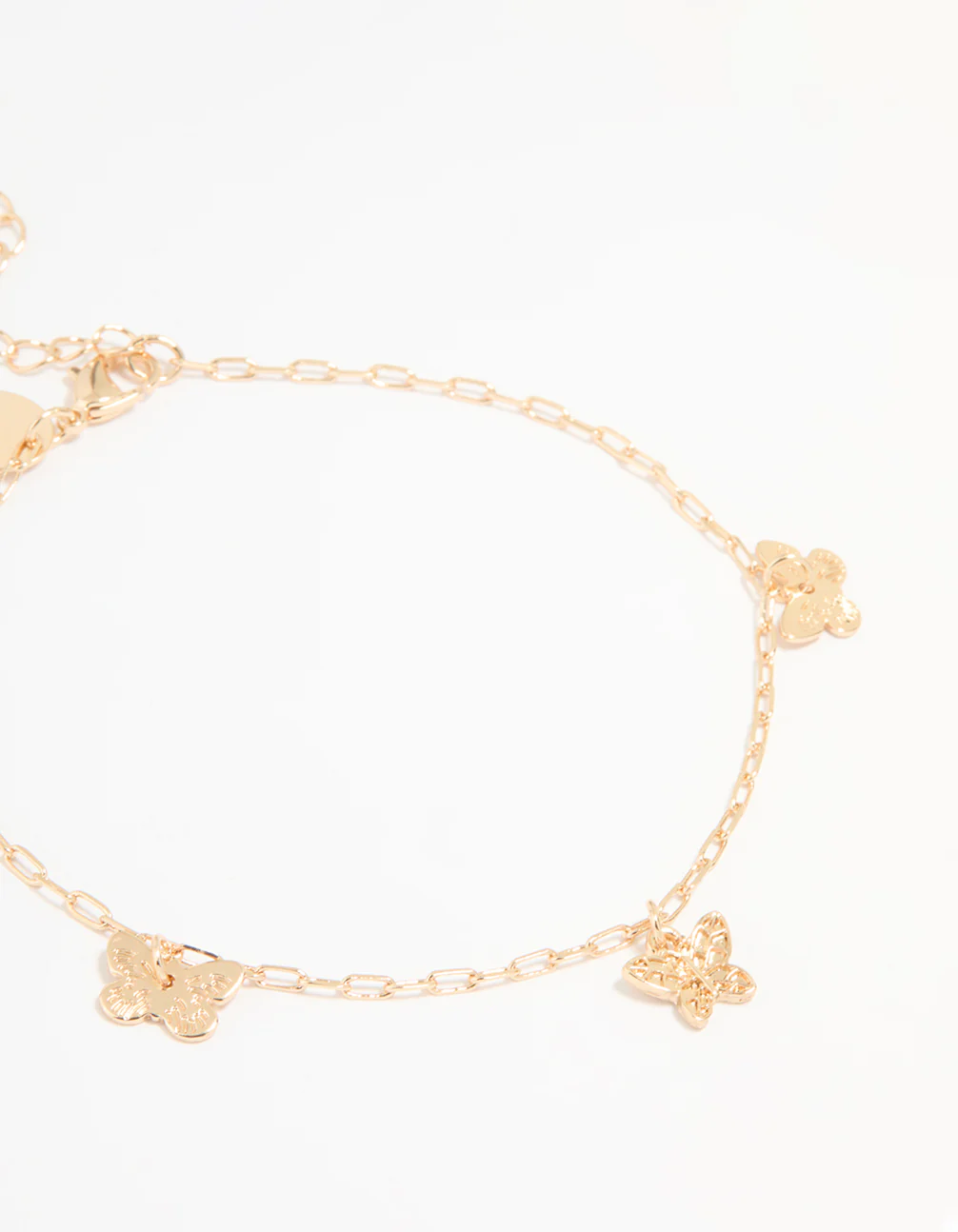 Gold Pearl & Butterfly Anklets 2-Pack - Image 3
