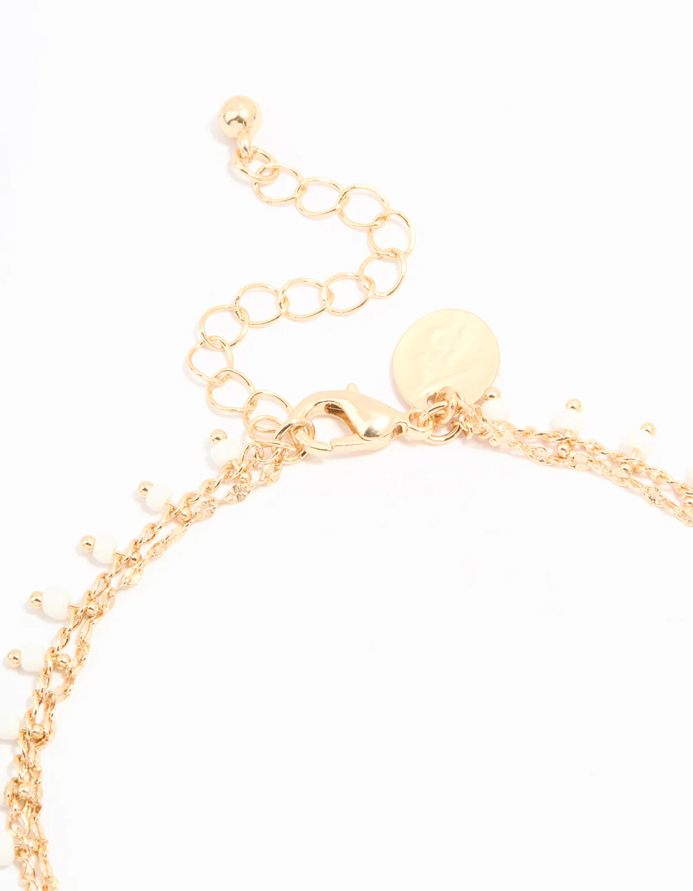 Gold Pearl & Chain Layered Anklet - Image 3