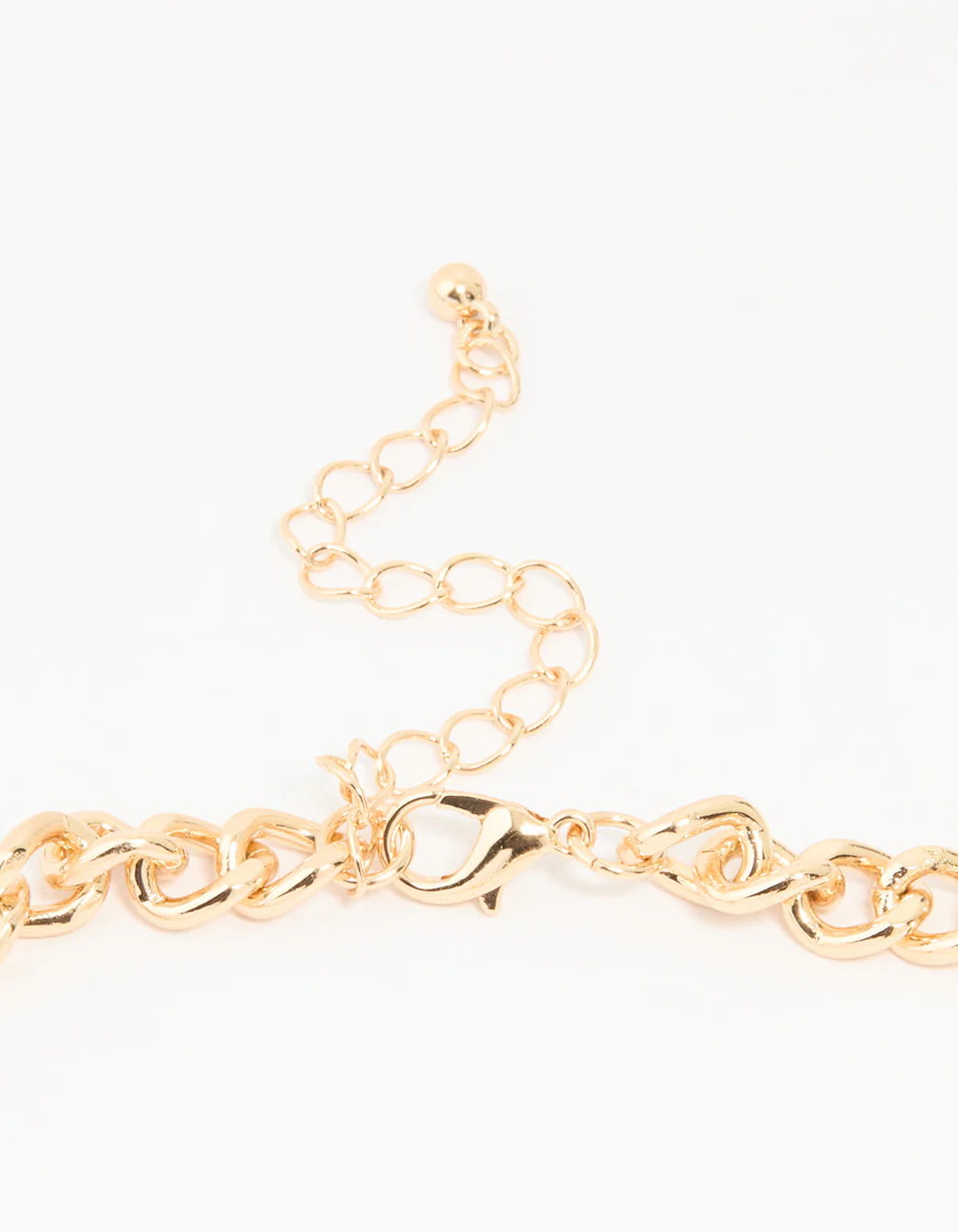 Gold Pearl Chain Layered Statement Necklace - Image 3