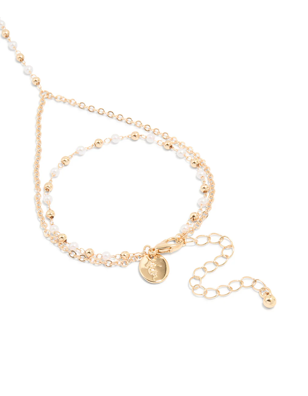 Gold Pearl Dainty Hand Chain - Image 3