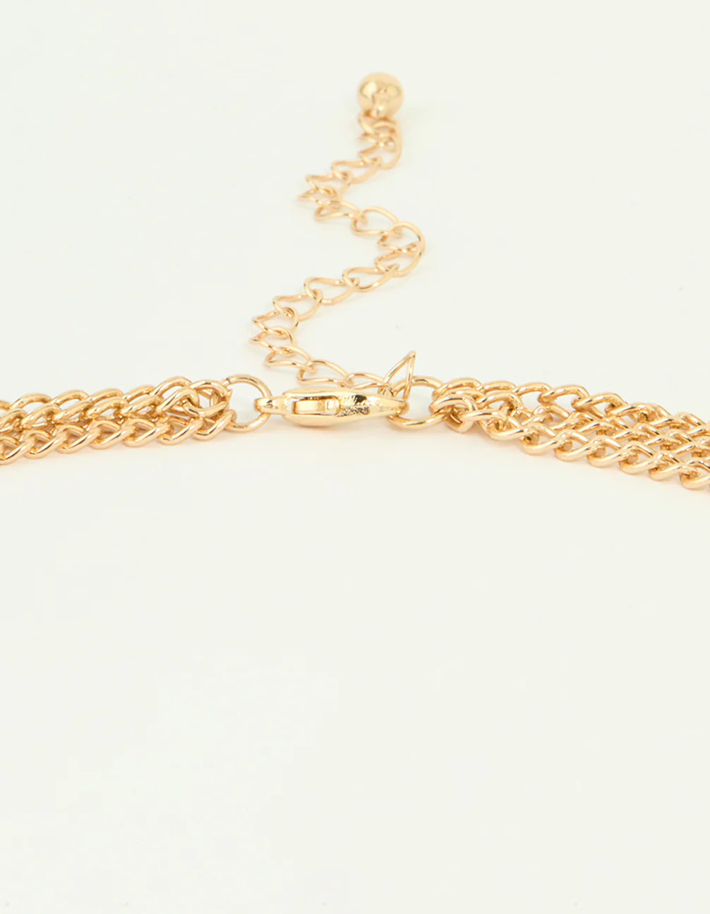 Gold Pearl Diamante Drop Statement Necklace - Image 3