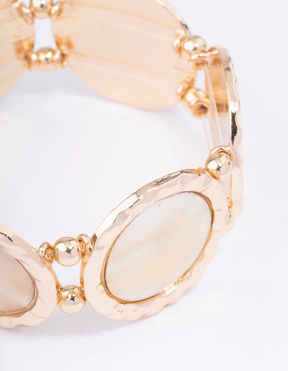 Gold Pearl Disc Bracelet - Image 2