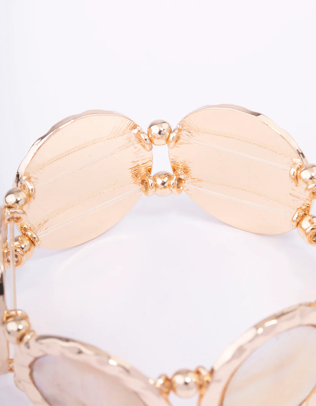 Gold Pearl Disc Bracelet - Image 3