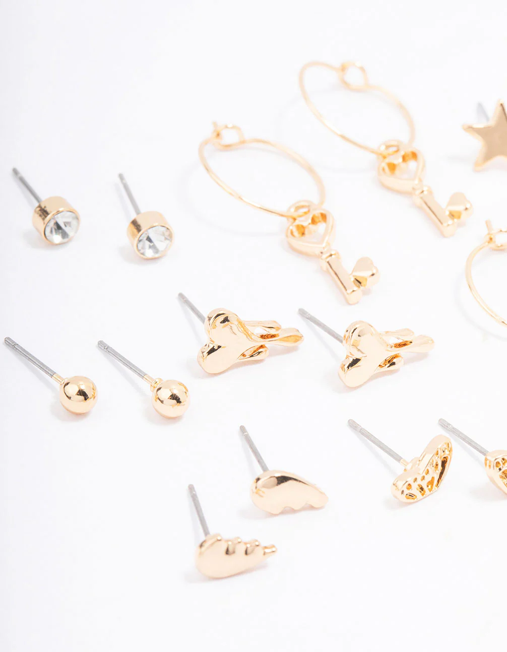 Gold Pearl Drip Heart Earring 12-Pack - Image 2