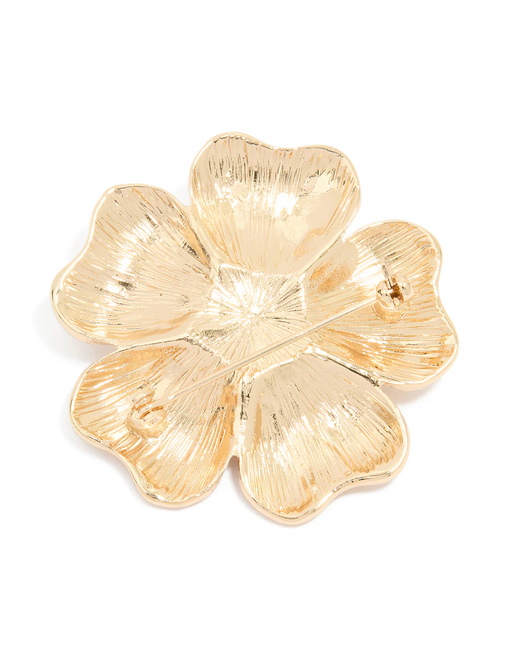 Gold Pearl Floral Brooch - Image 3