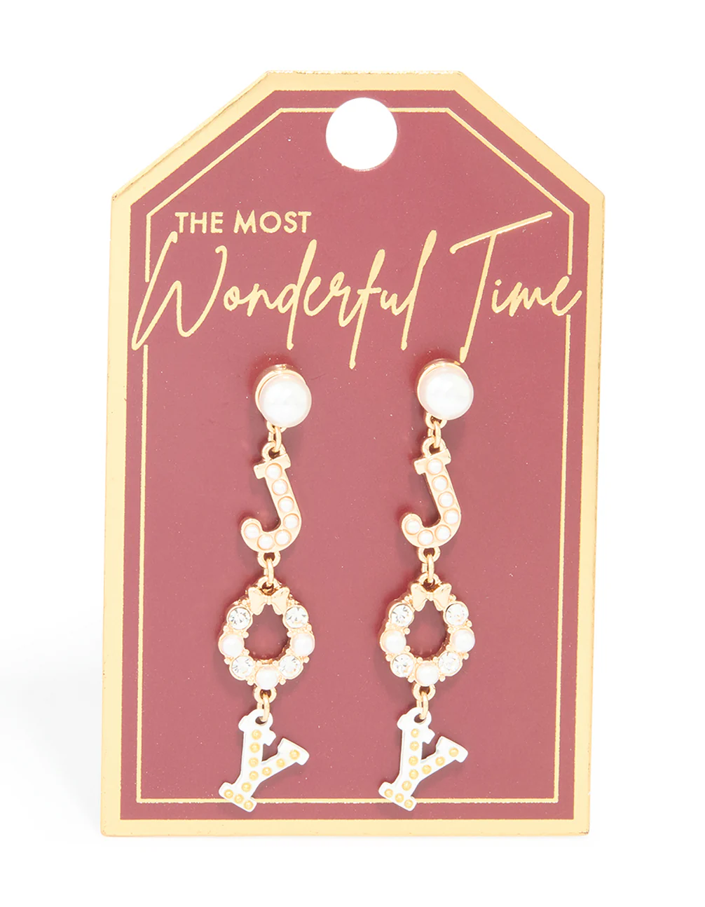 Gold Pearl 'Joy' Drop Earrings - Image 3