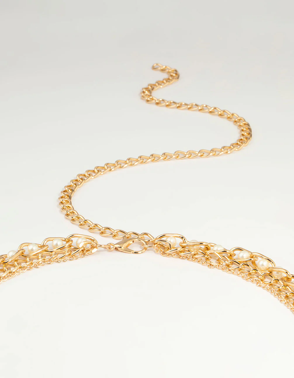 Gold Pearl Mixed Chain Belt - Image 3