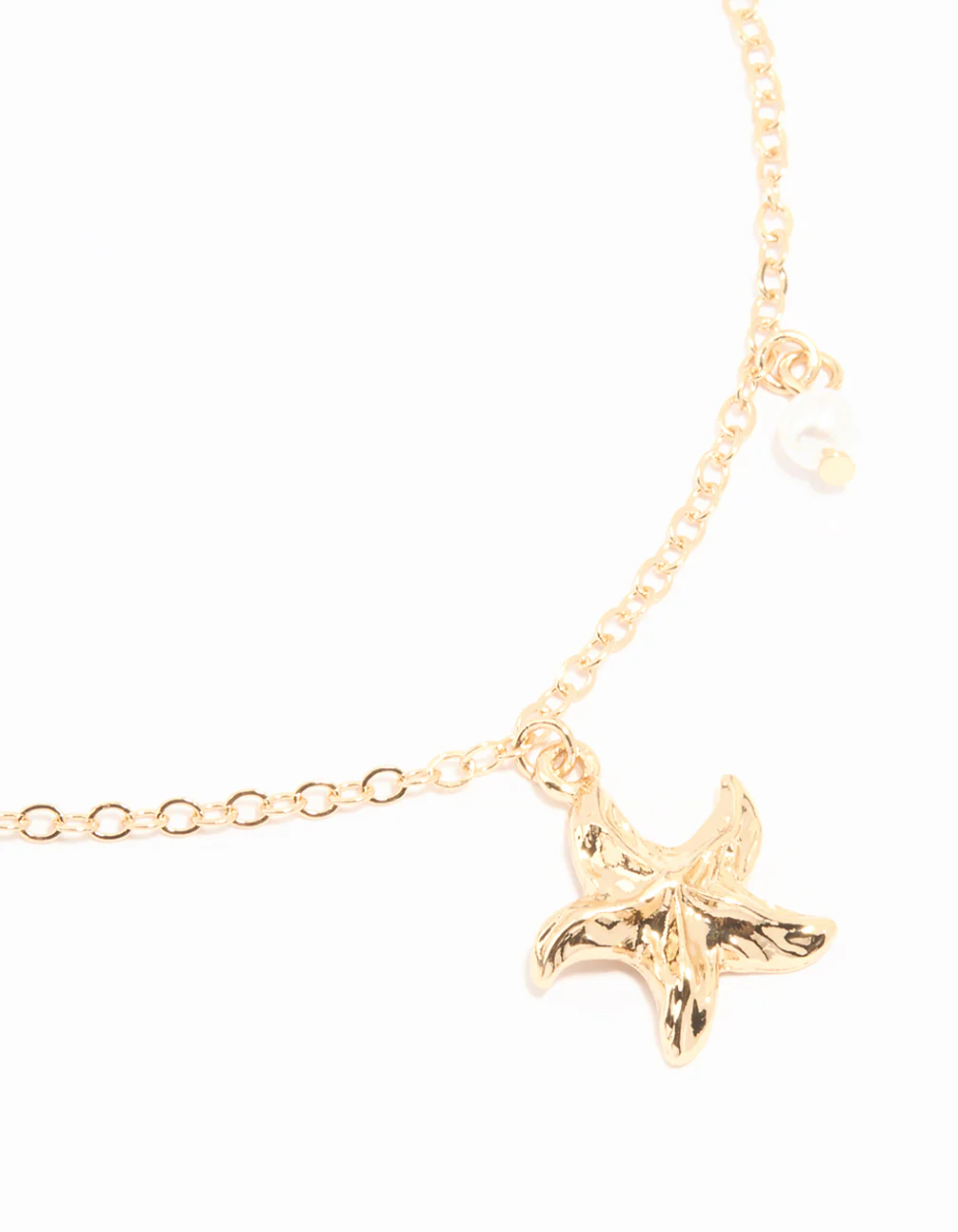 Gold Pearl & Starfish Anklets 2-Pack - Image 3