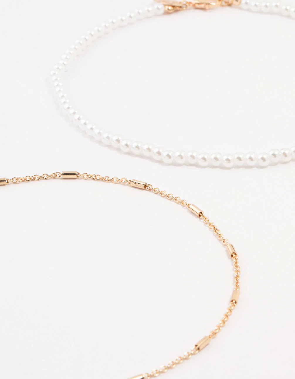 Gold Pearl Tab Chain Chokers 3-Pack - Image 2