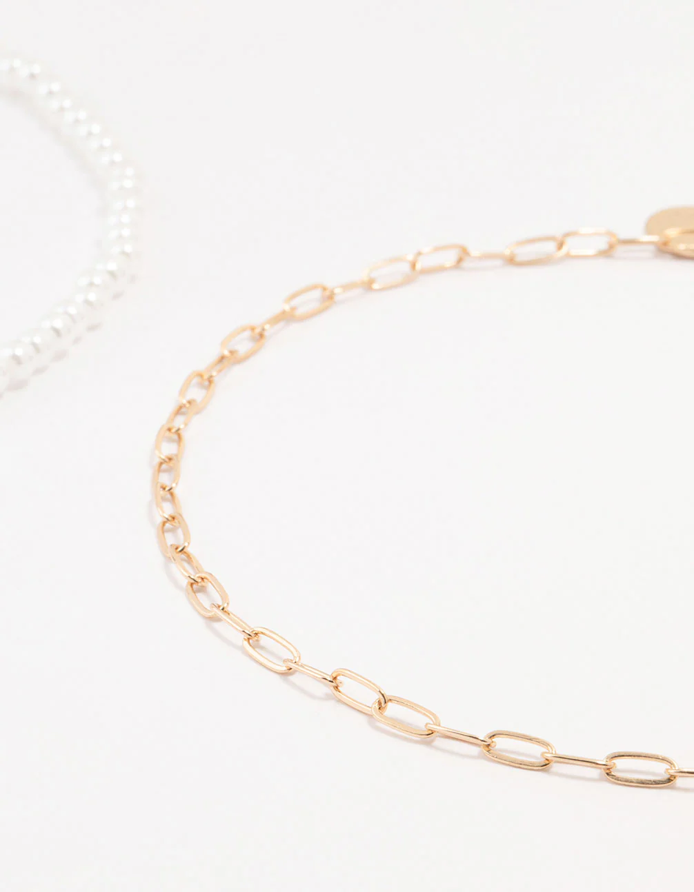 Gold Pearl Tab Chain Chokers 3-Pack - Image 3