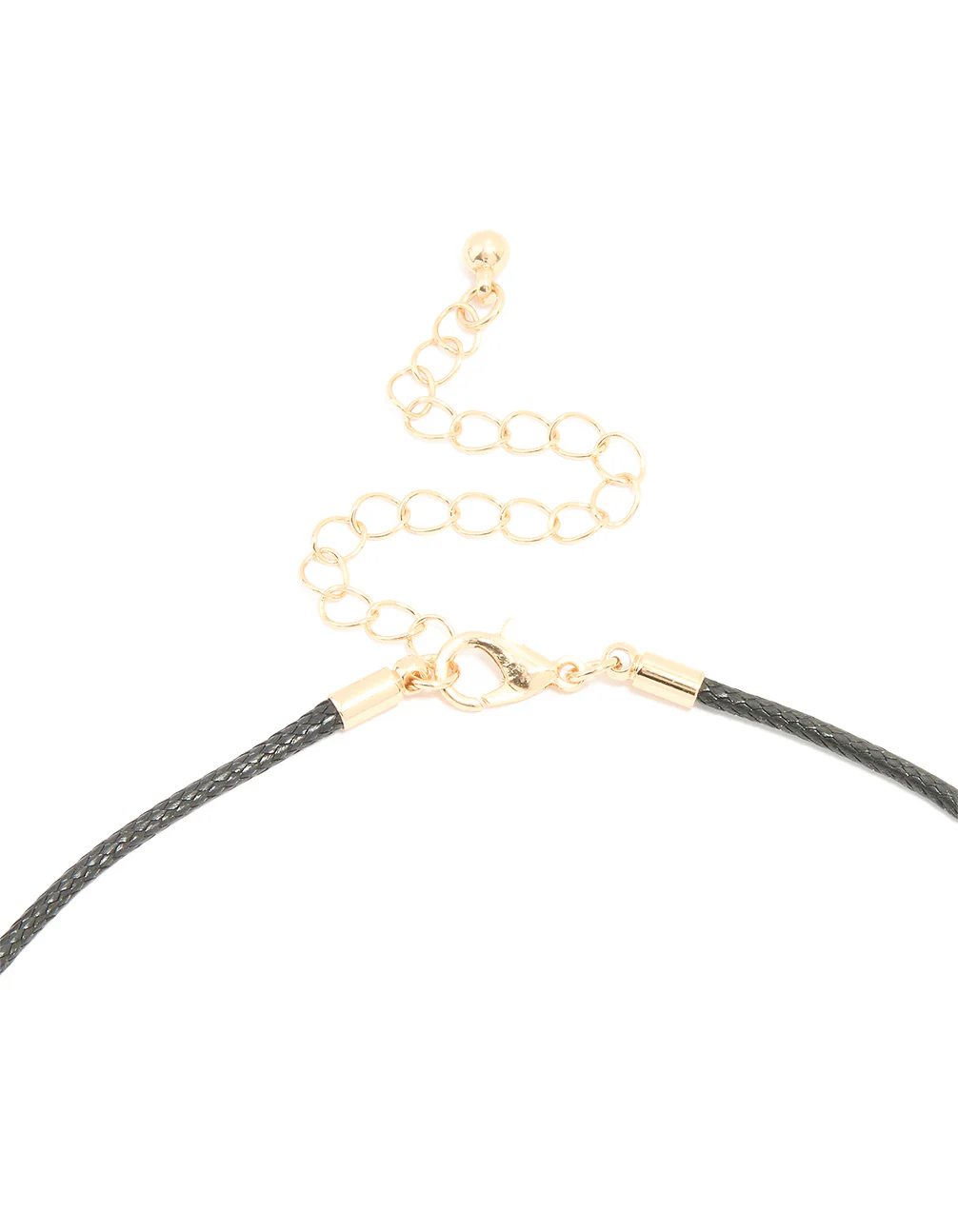 Gold Pebble Cord Medium Pendant Necklace - Image 5