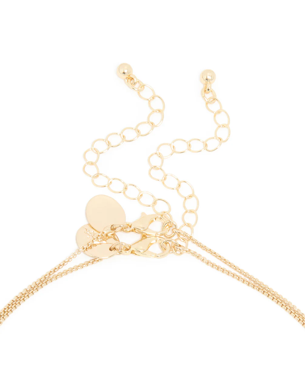 Gold Pebble Pendant Layered Necklace - Image 3