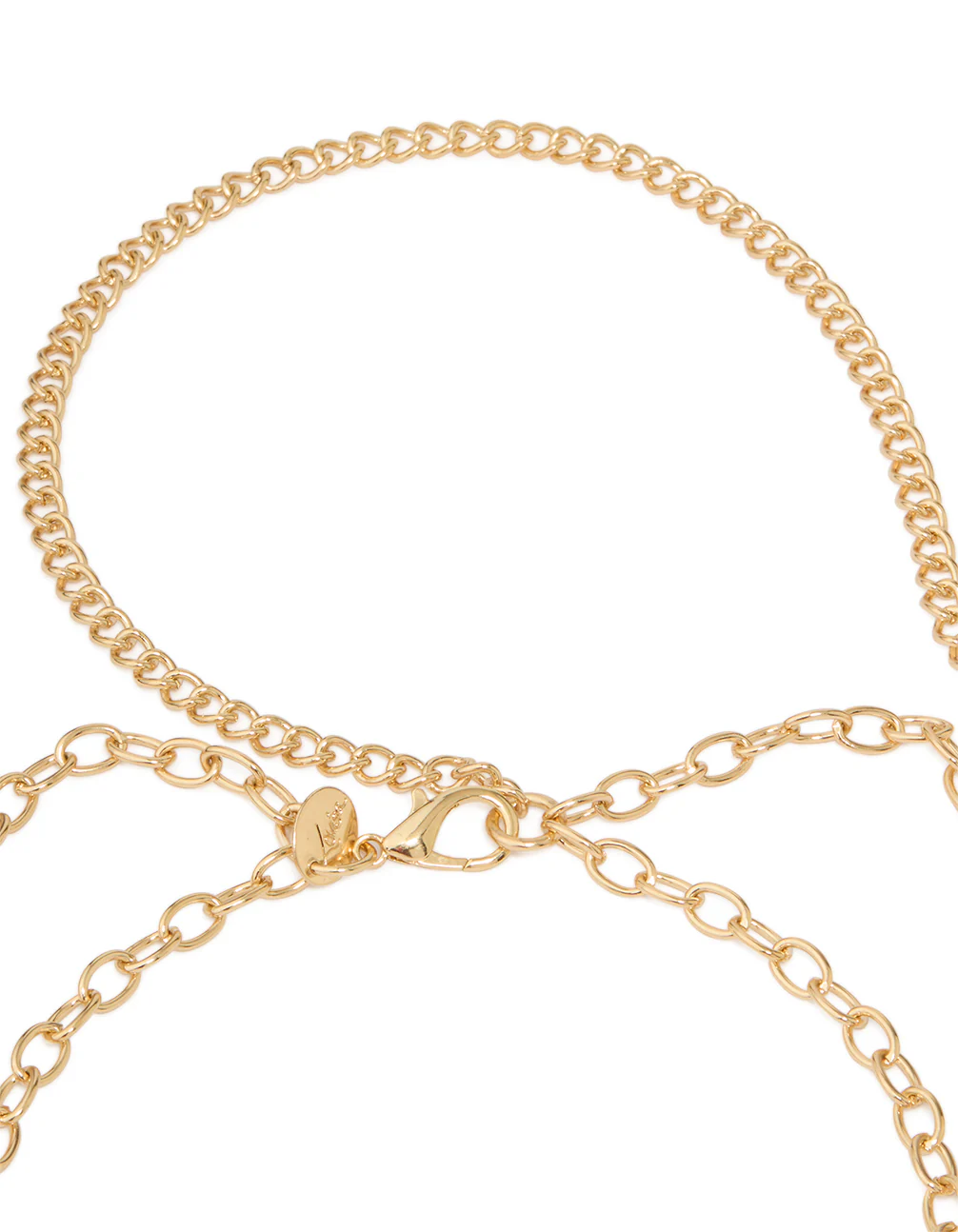Gold Pink Gem Flower Layered Belt - Image 3