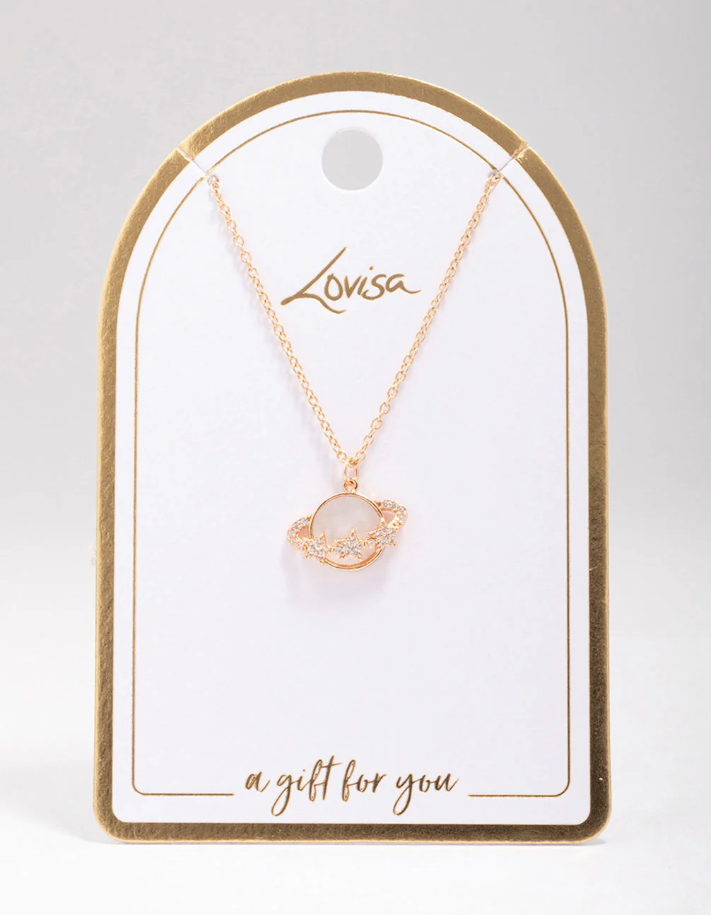 Gold Planet Shell Pendant Necklace - Image 2