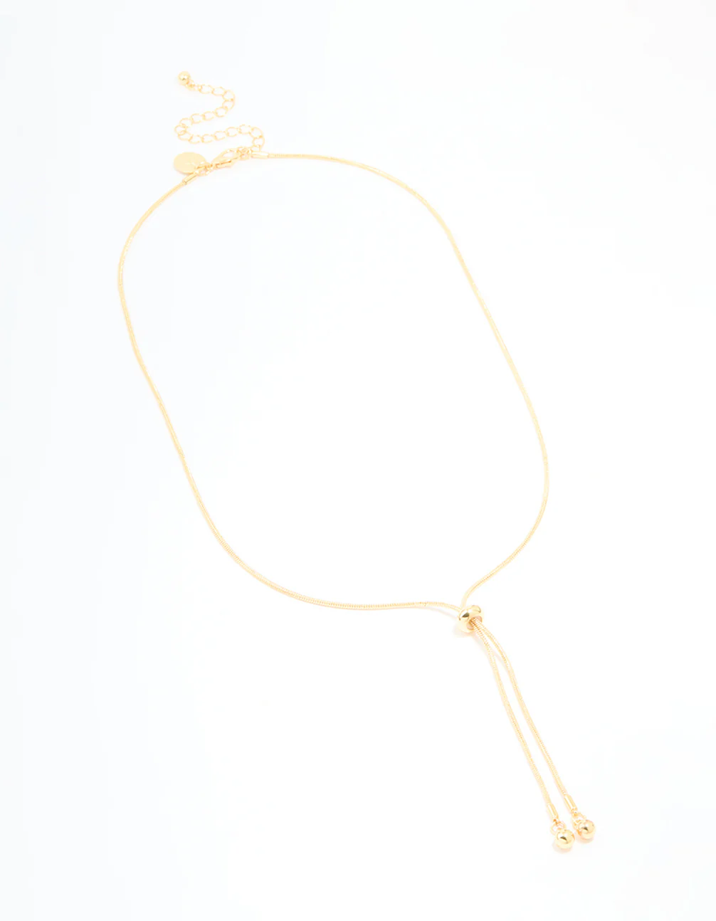 Gold Plated Adjustable Toggle Y-Necklace - Image 4