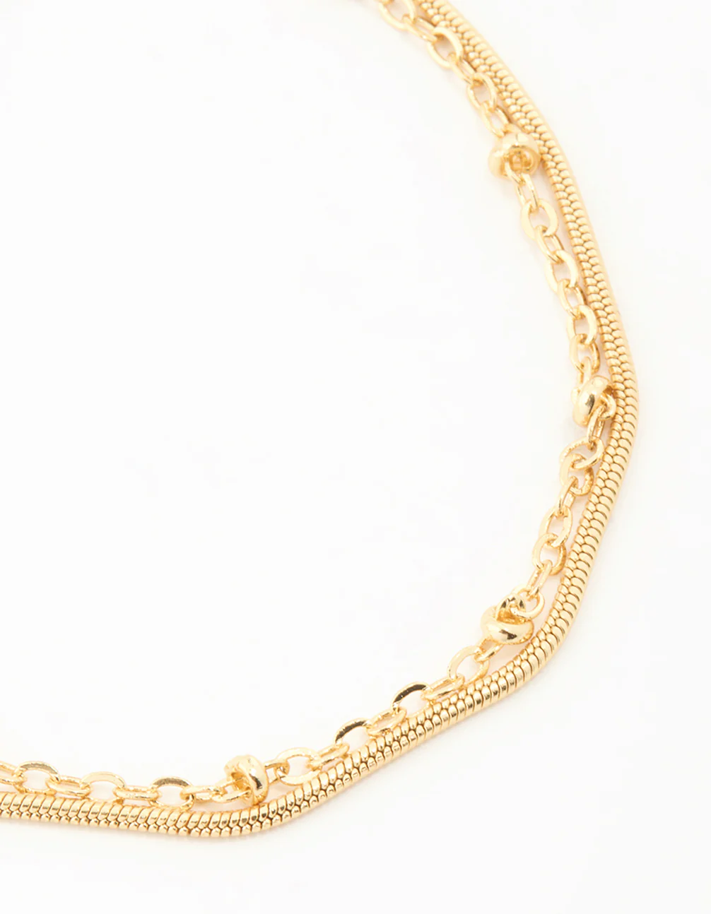 Gold Plated Ball Layered Bracelet - Image 4