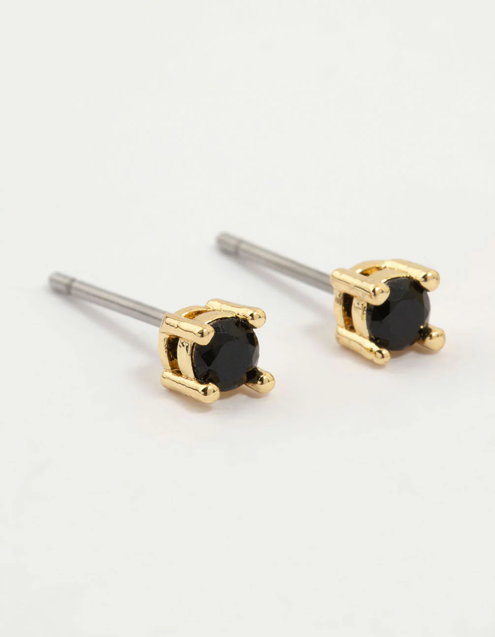 Gold Plated Black Cubic Zirconia Snake Huggie Earrings 3-Pack - Image 2