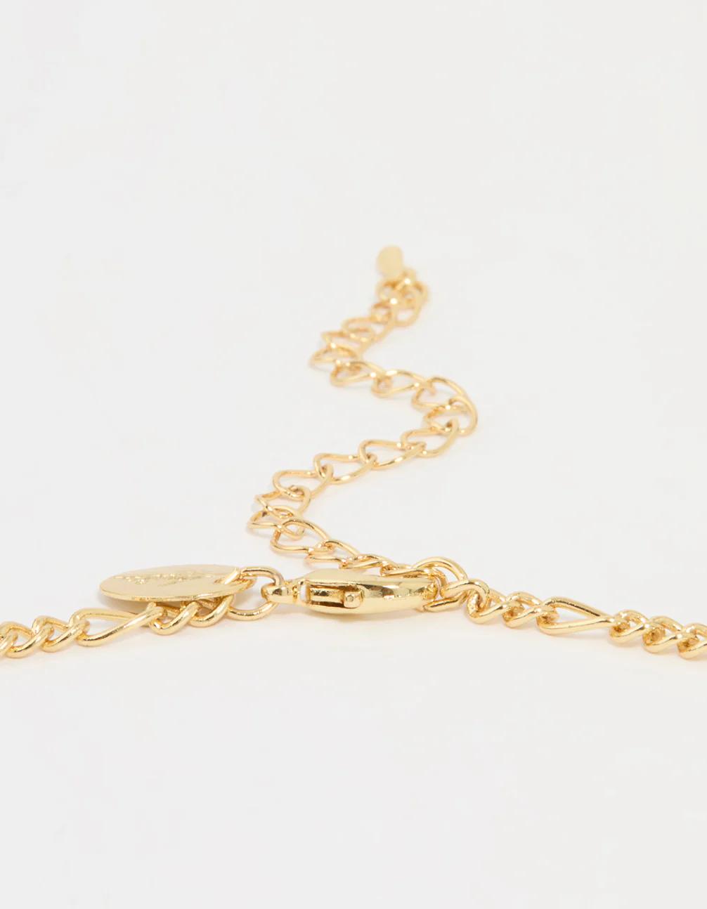 Gold Plated Black Onyx & Cross Lariat Necklace - Image 5