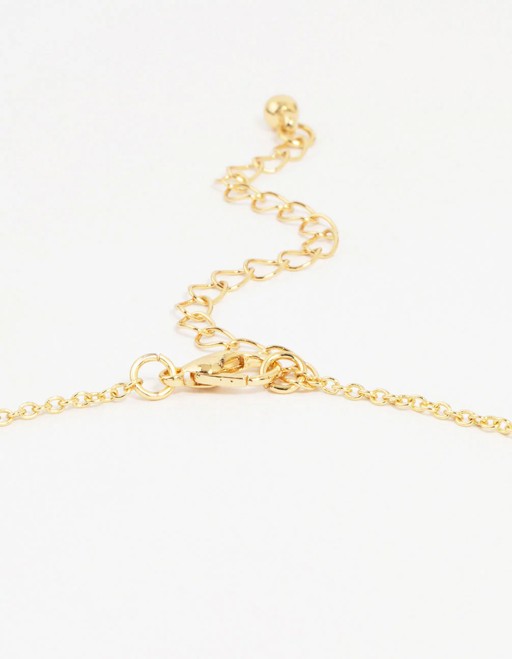 Gold Plated Blue Beaded Heart Locket & Cross Y-Necklace - Image 5