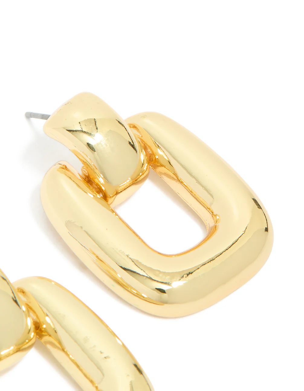 Gold Plated Brass Classic Doorknocker Earrings - Image 4