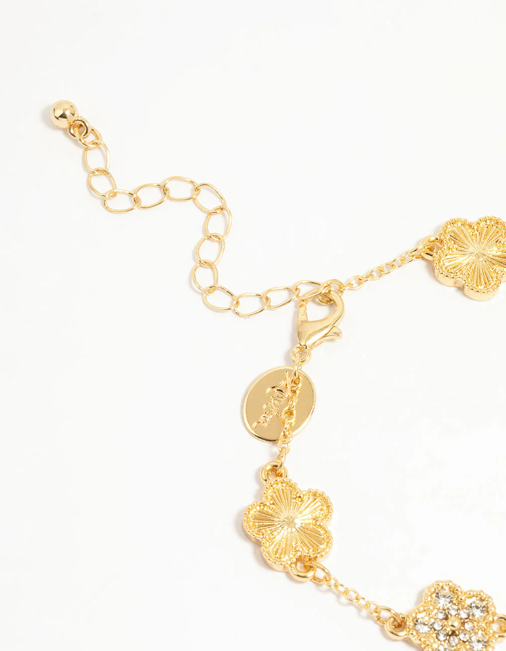 Gold Plated Brass Flower Bracelet - Image 3