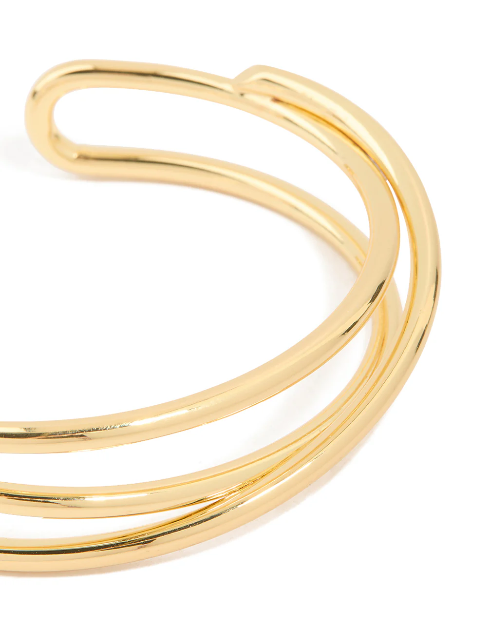 Gold Plated Brass Criss Cross Cuff Wrist Cuff - Image 4