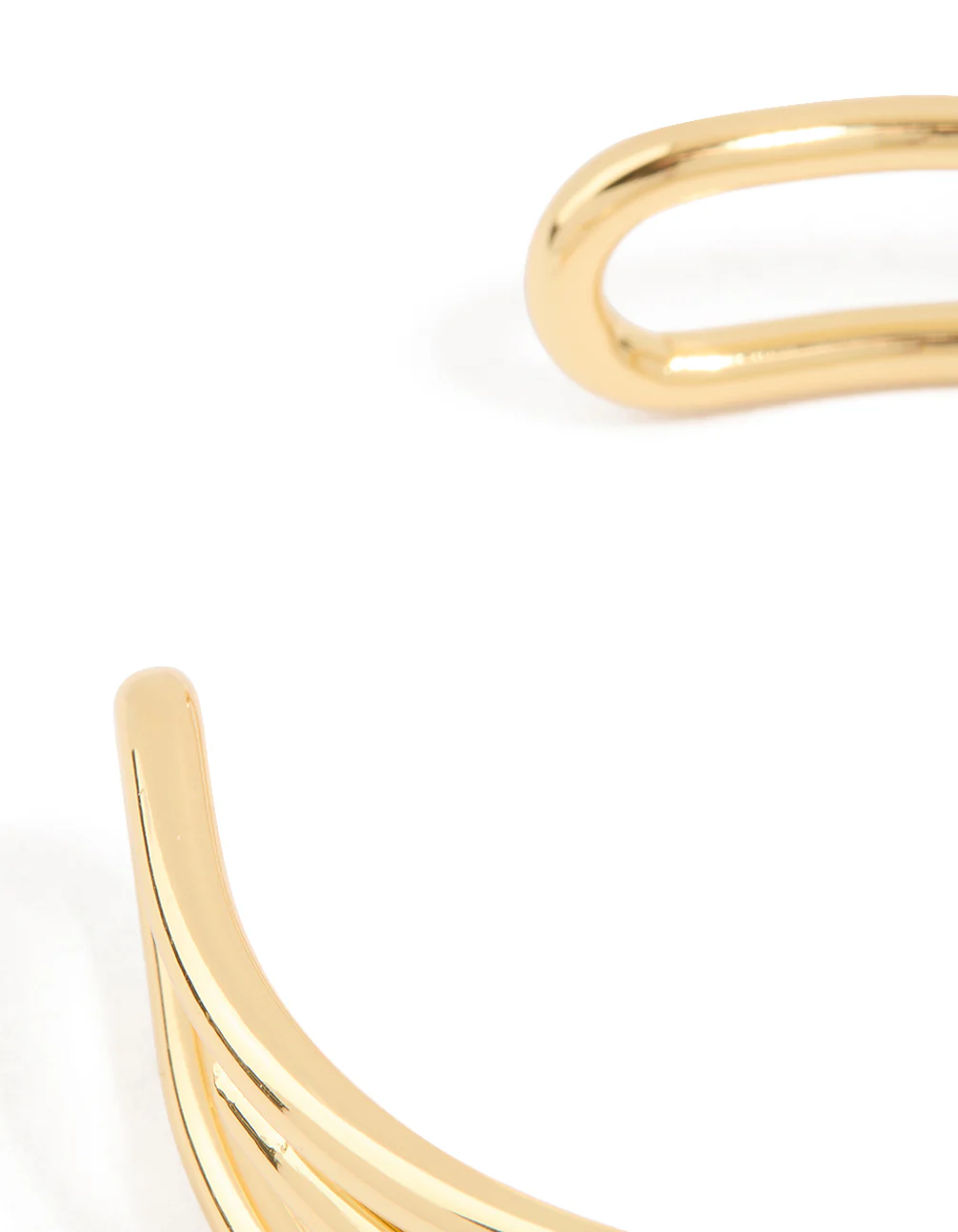 Gold Plated Brass Criss Cross Cuff Wrist Cuff - Image 5
