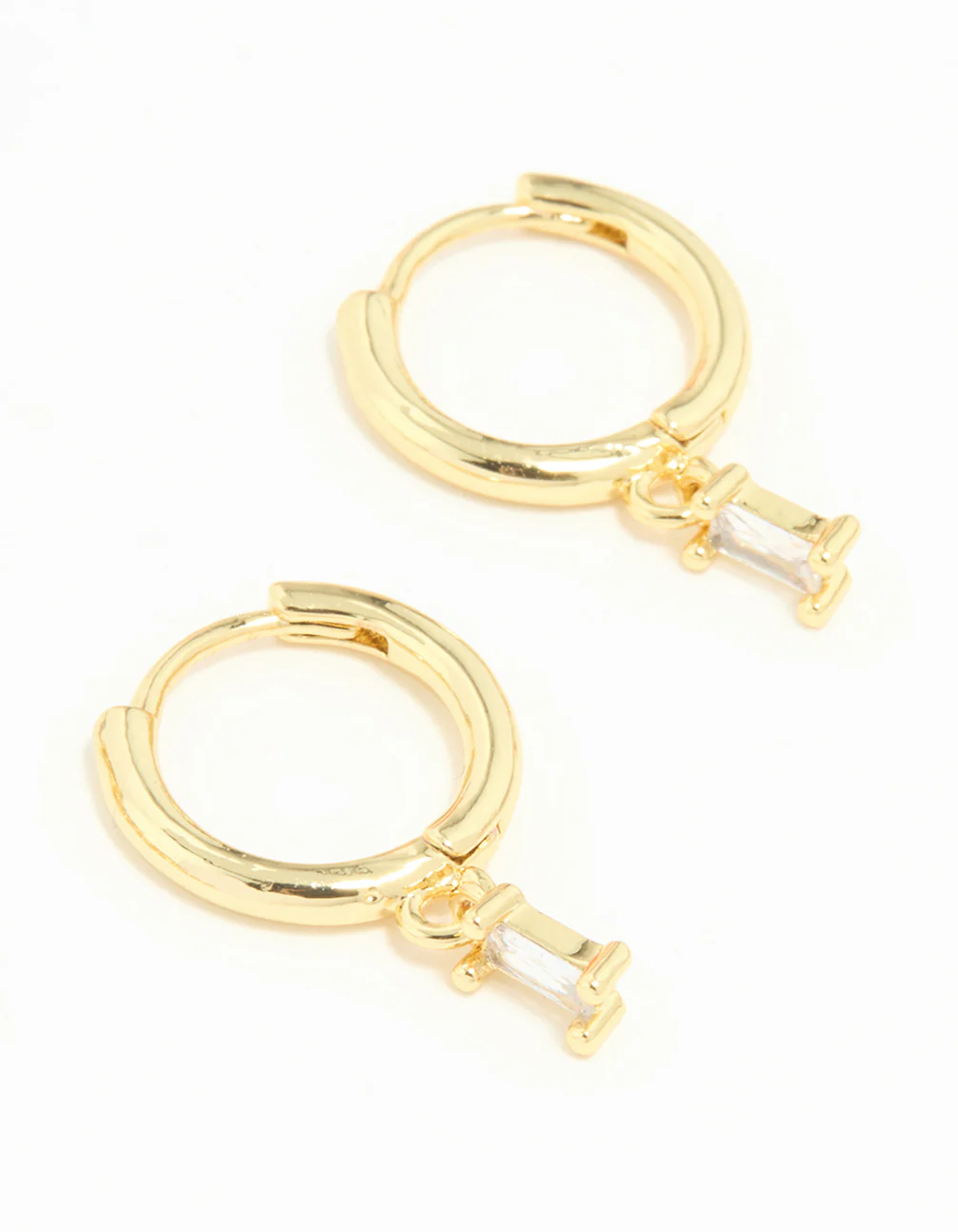 Gold Plated Brass Cubic Zirconia Chain & Stud Earrings 3-Pack - Image 3