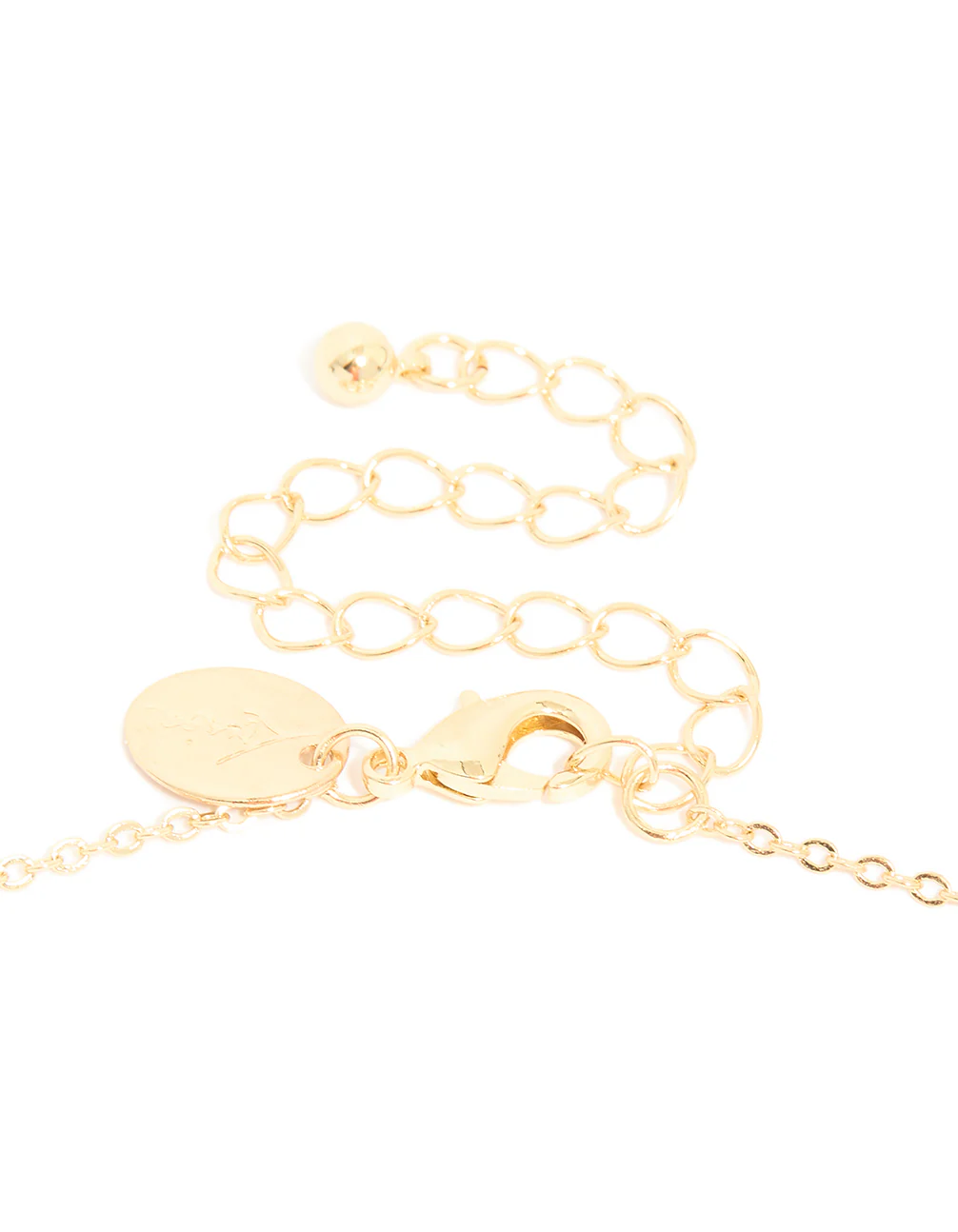 Gold Plated Brass Cubic Zirconia Pave Evil Eye Necklace - Image 3