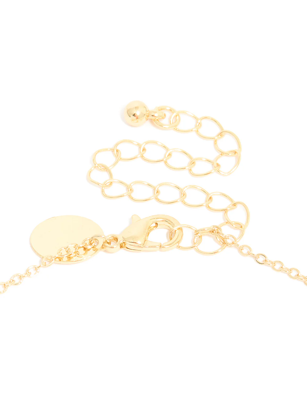 Gold Plated Brass Cubic Zirconia Pavé Heart Necklace - Image 4