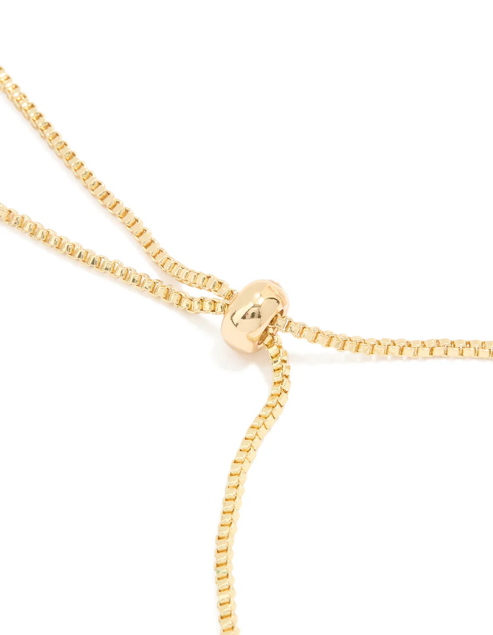 Gold Plated Brass Cubic Zirconia Pebble Chain Link Toggle Bracelet - Image 5