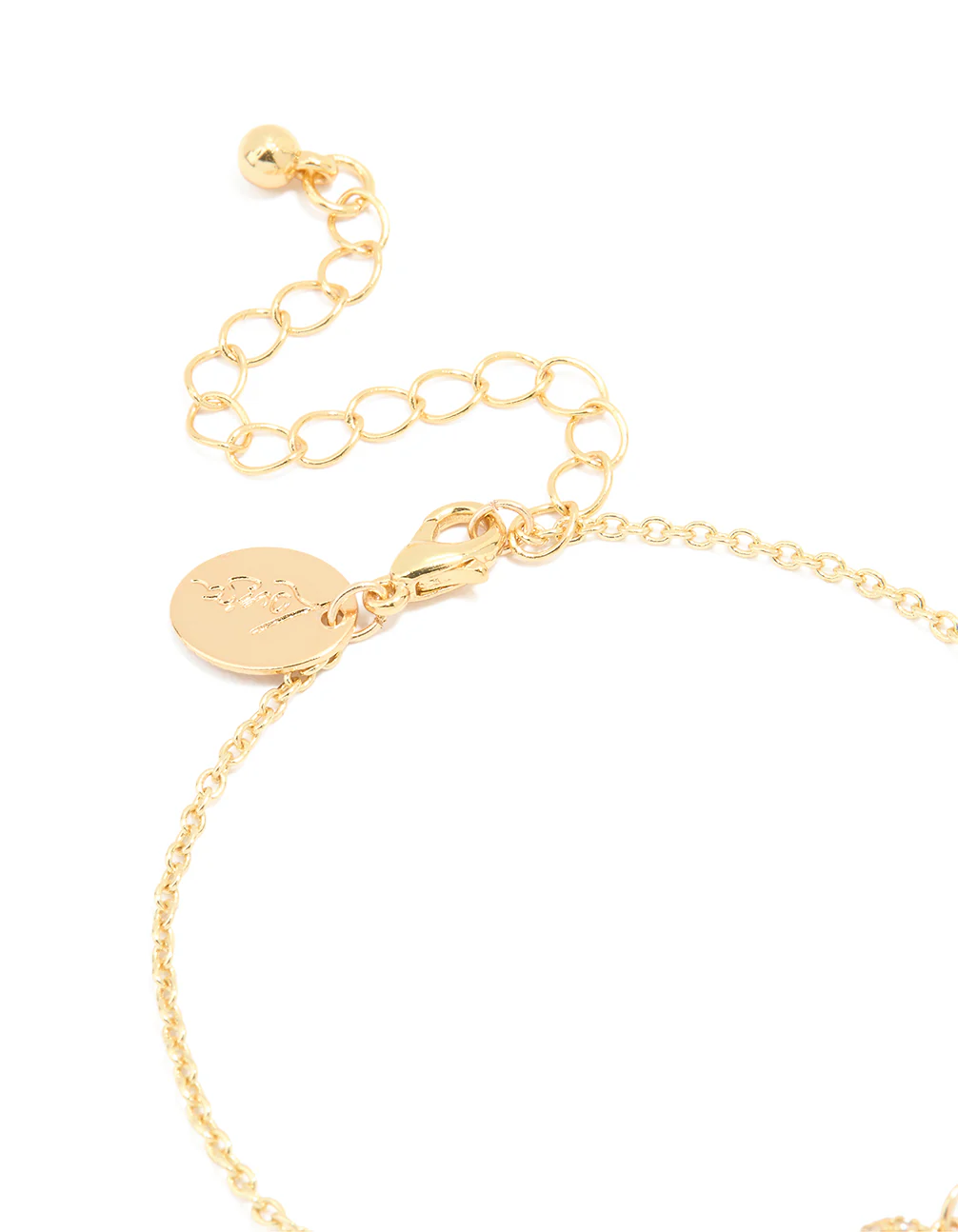 Gold Plated Brass Cubic Zirconia Single Pebble Bracelet - Image 5