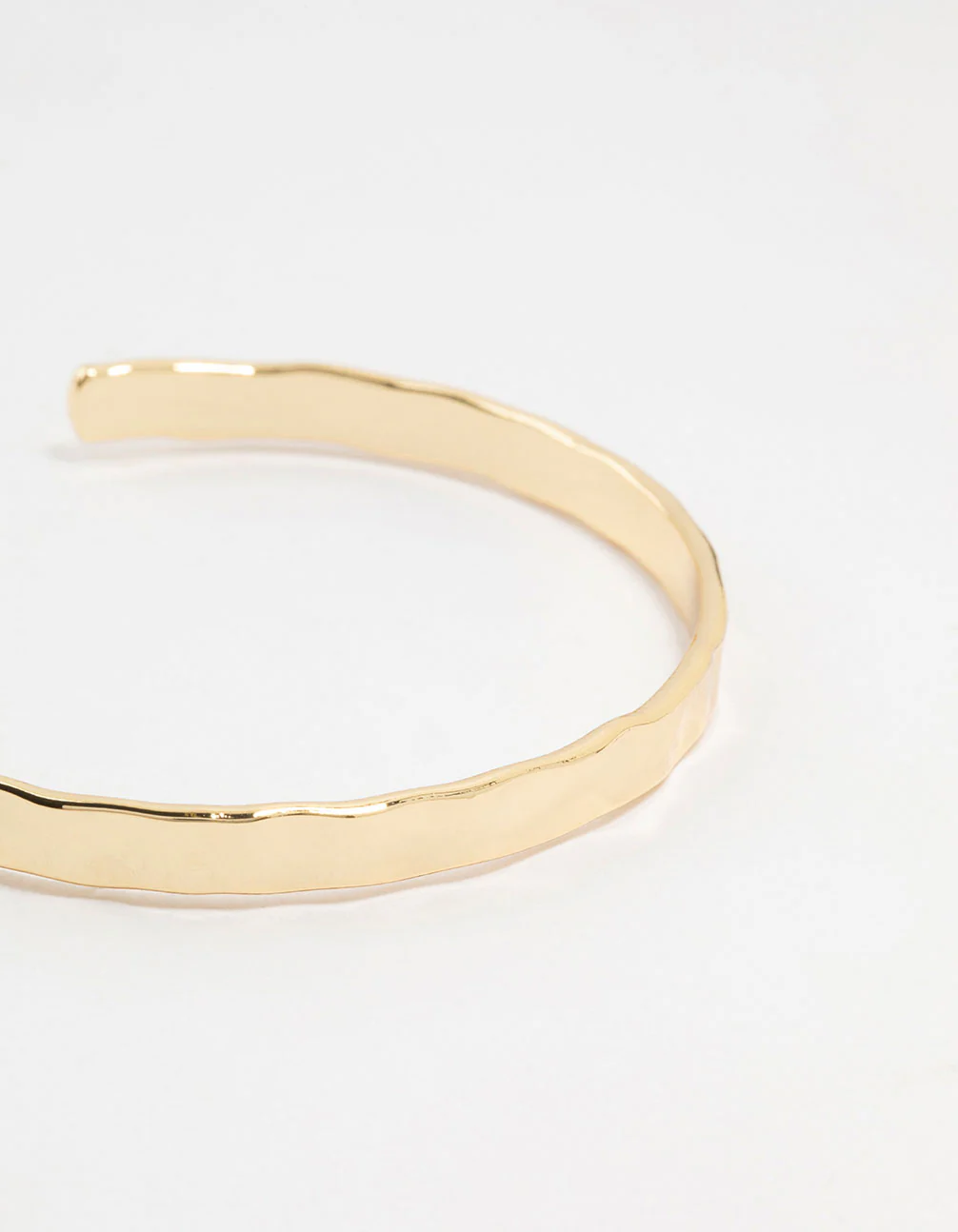 Gold Plated Brass Hammer Wrist Cuff - Image 2