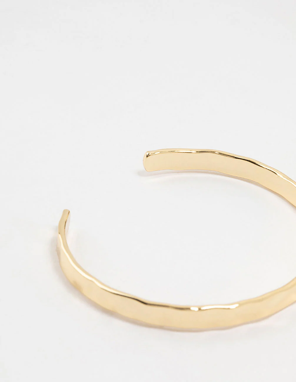 Gold Plated Brass Hammer Wrist Cuff - Image 3