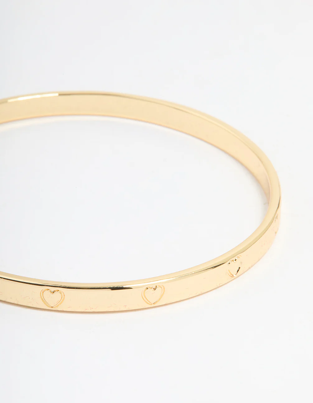 Gold Plated Brass Heart Bangle - Image 2