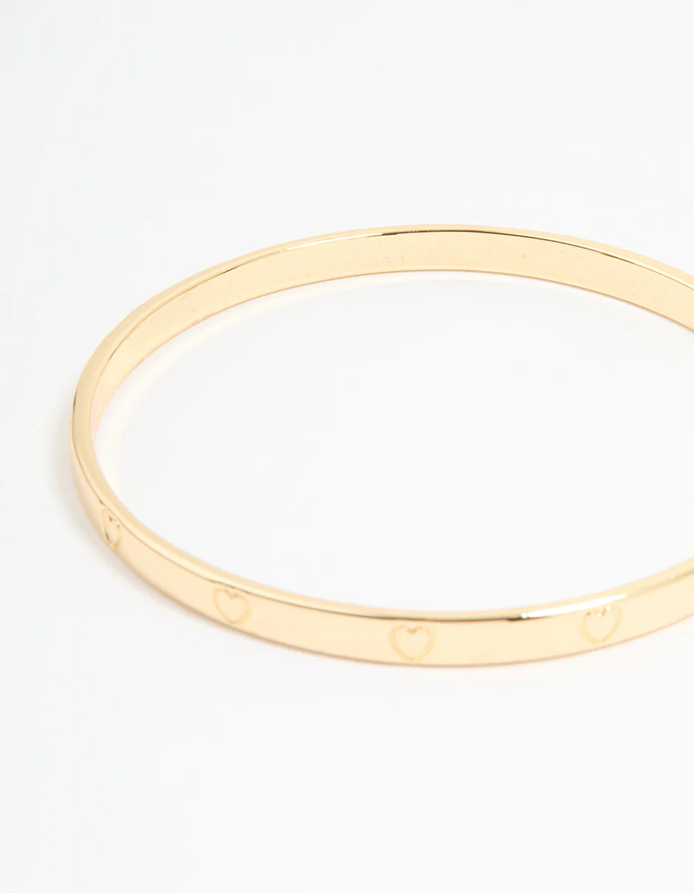 Gold Plated Brass Heart Bangle - Image 3