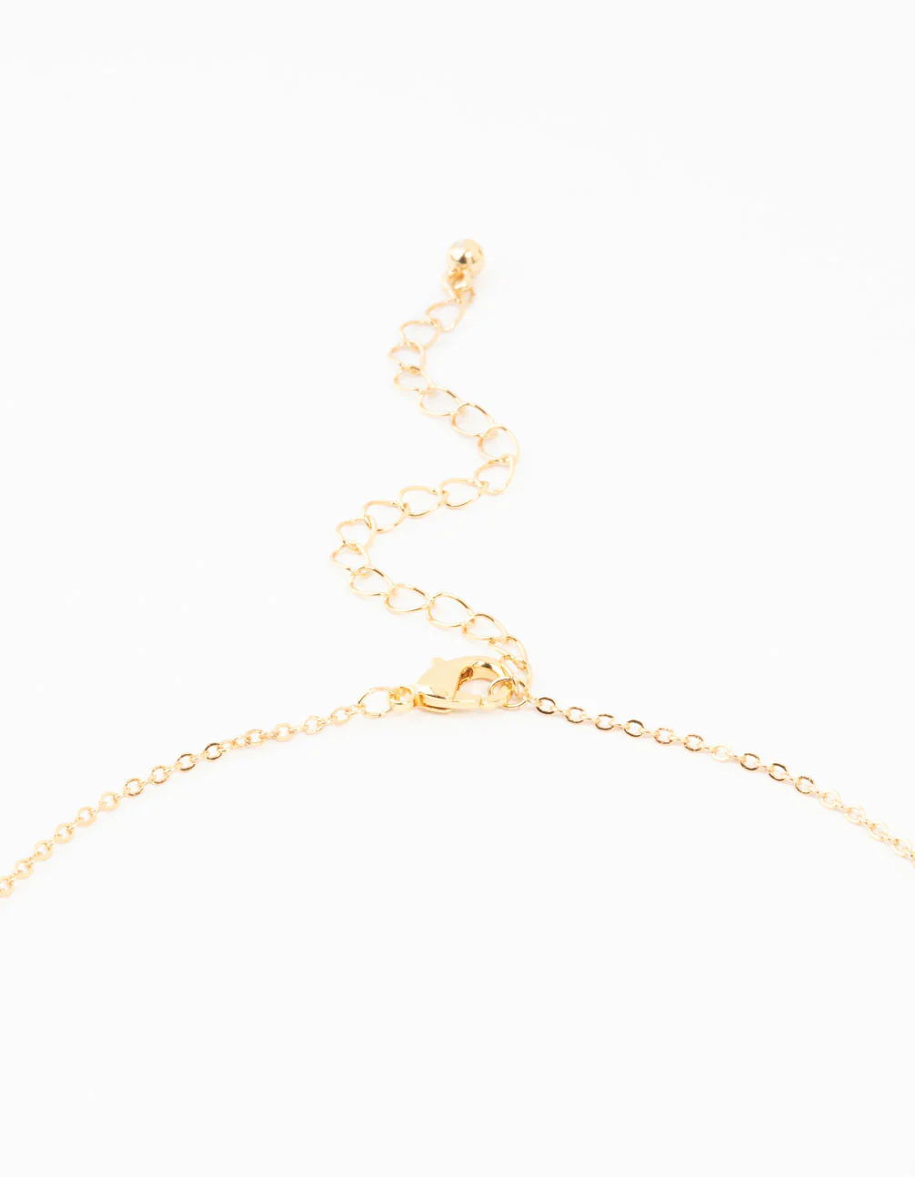 Gold Plated Brass Large Baguette Cut Cubic Zirconia Cross Necklace - Image 3