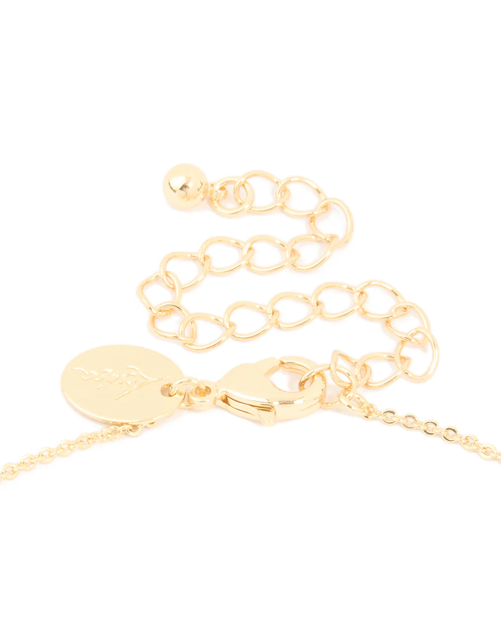 Gold Plated Brass Mini Pretzel Pendant Necklace - Image 5