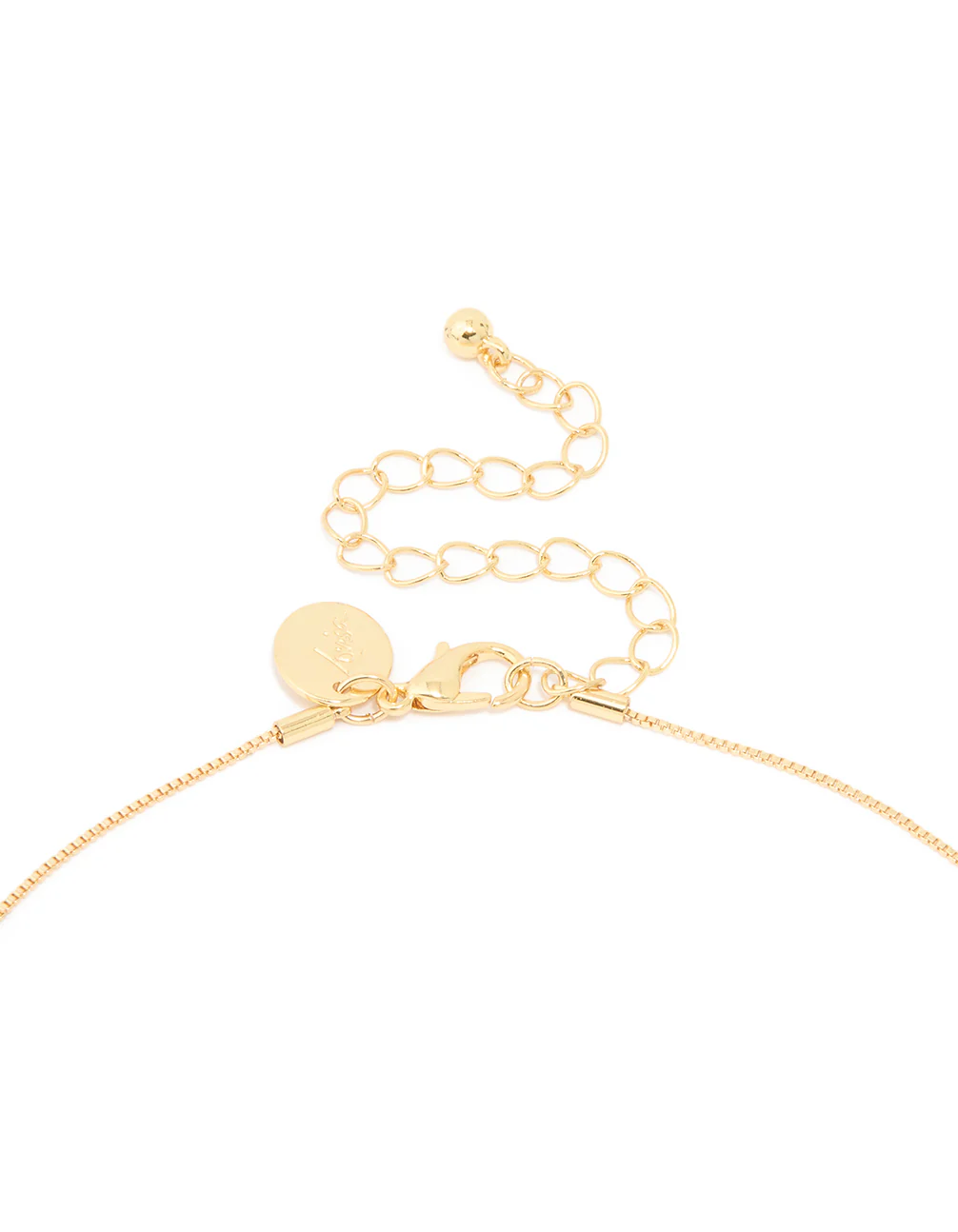 Gold Plated Brass Molten Pebble Pendant Necklace - Image 5