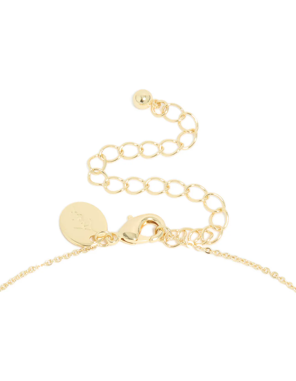 Gold Plated Brass Pink Tourmaline October Birthstone Necklace - Image 5