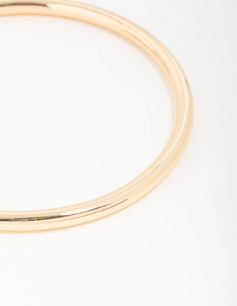 Gold Plated Brass Plain Round Bangle - Image 2