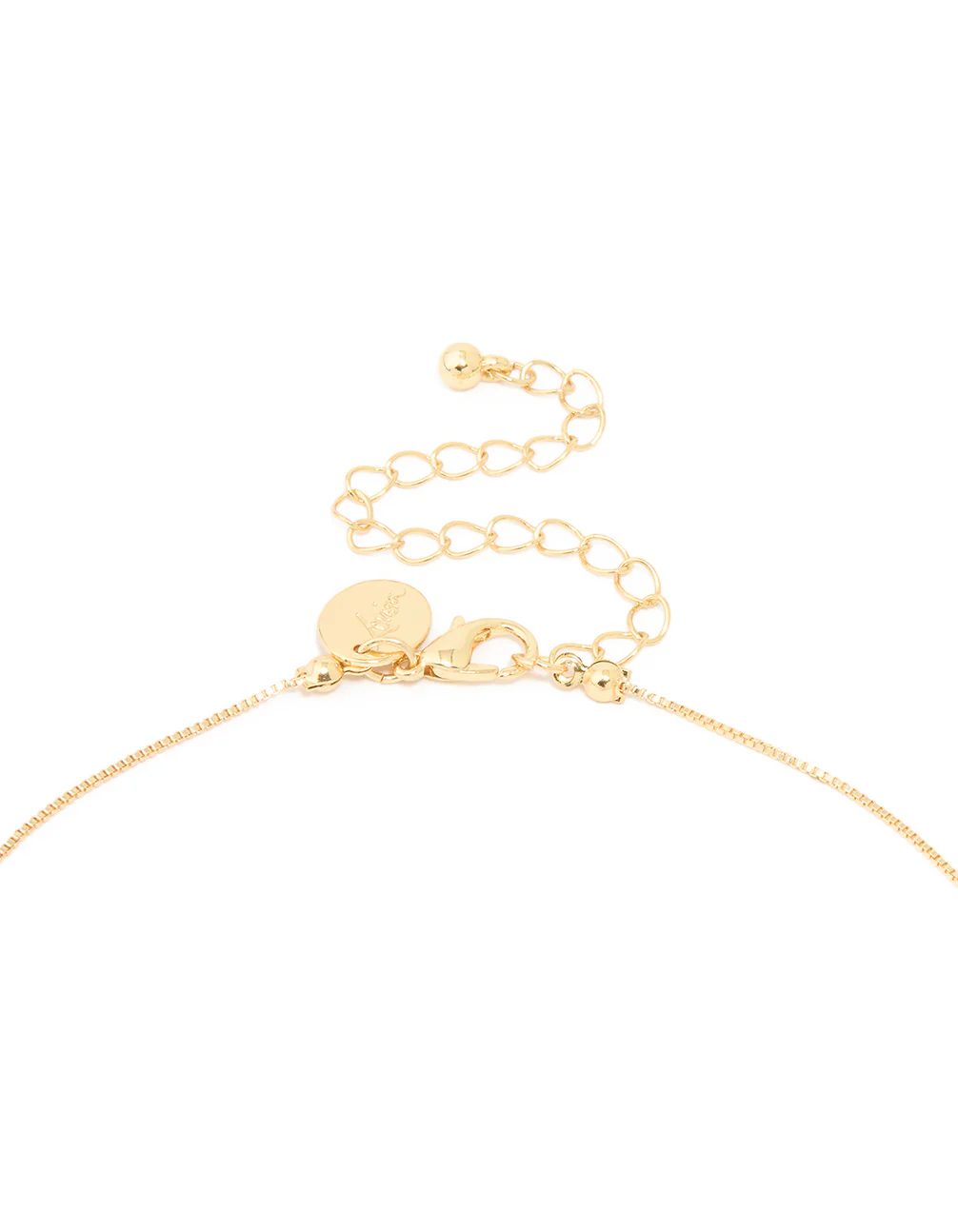 Gold Plated Brass Teardrop Pendant Necklace - Image 3