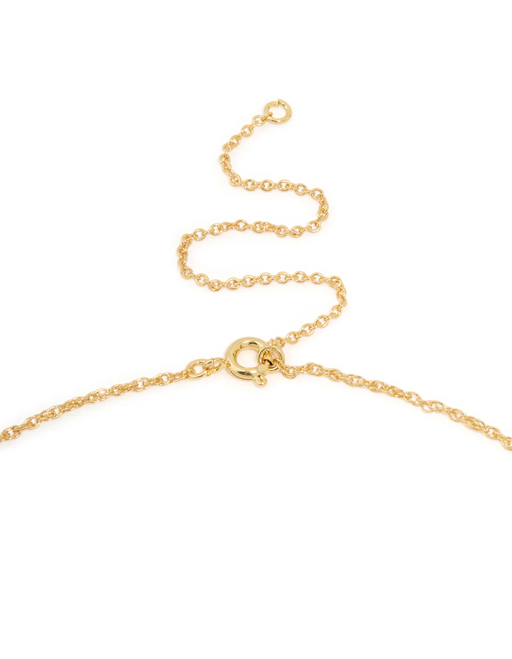 Gold Plated Brass Thin Twist Chain Necklace - Image 3